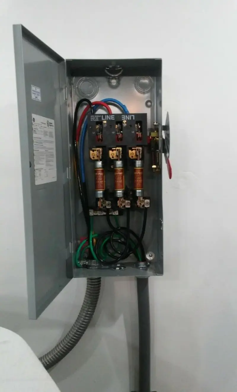 Three-phase disconnect switch installed for Electrical Wiring & Rewiring in Morgantown